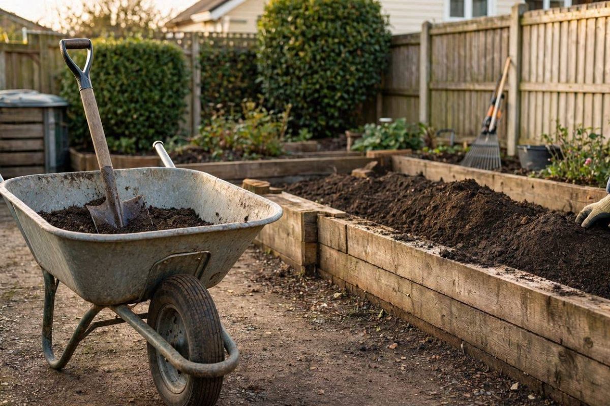 Vrijgekomen grond wordt hergebruikt voor een verhoogde border