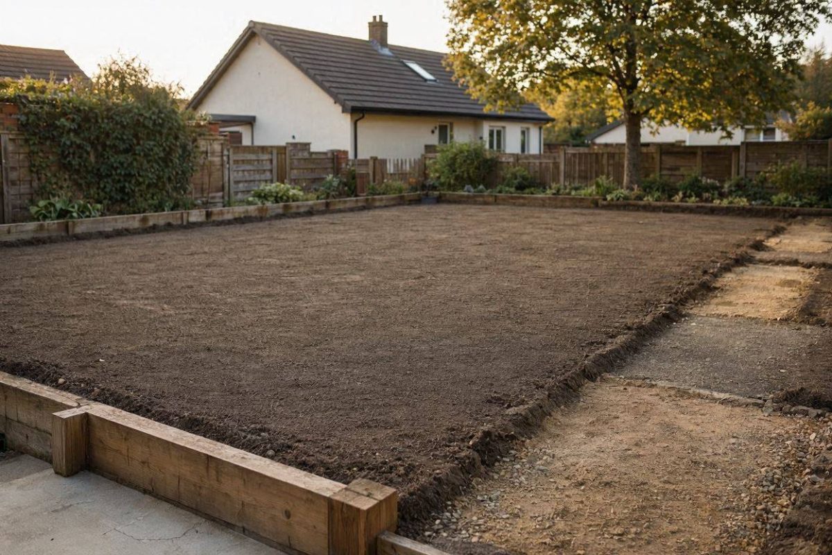 Afgerond grondwerk klaar voor de volgende fase